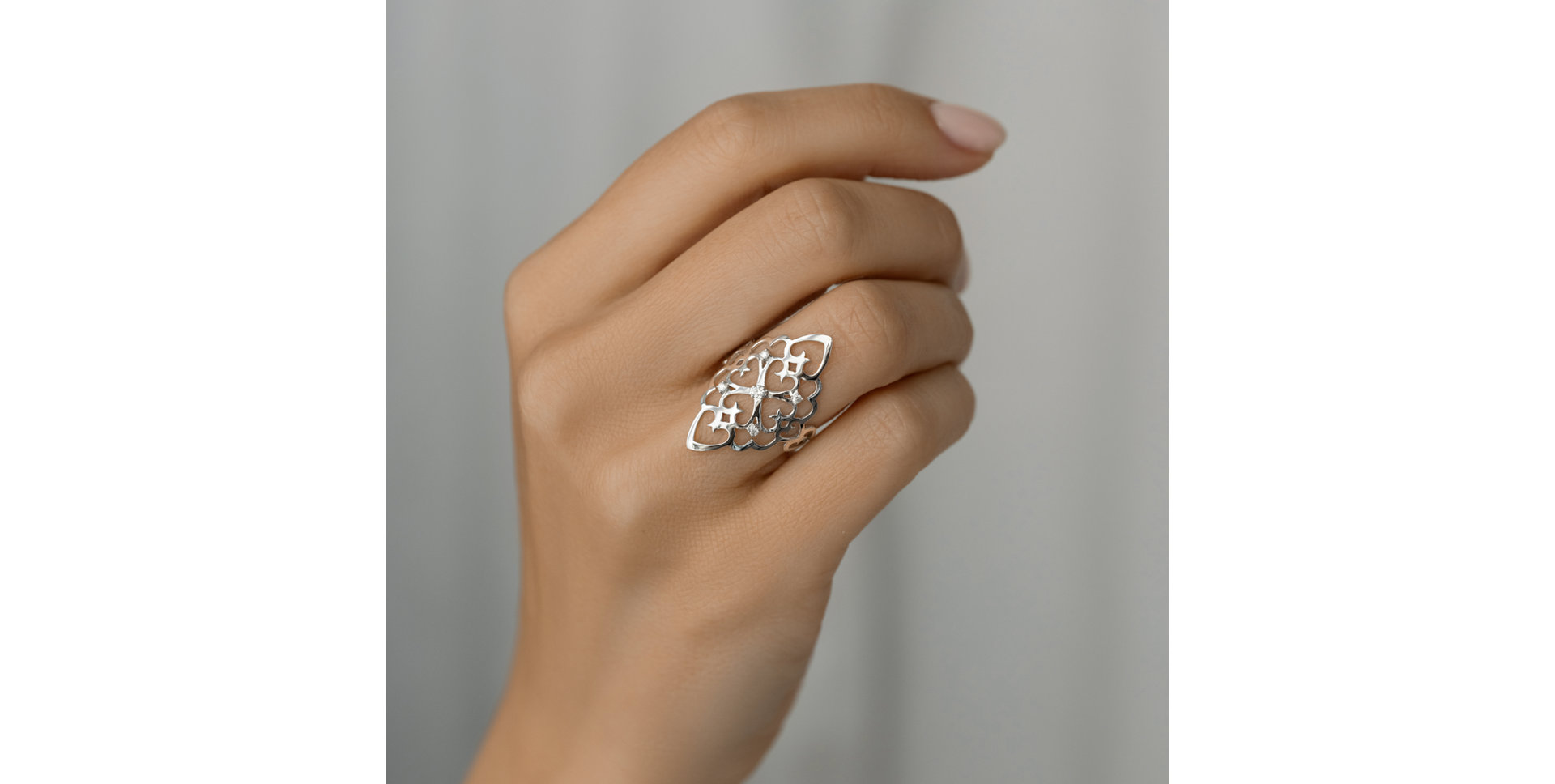 Prsten s diamanty Folk Treasure