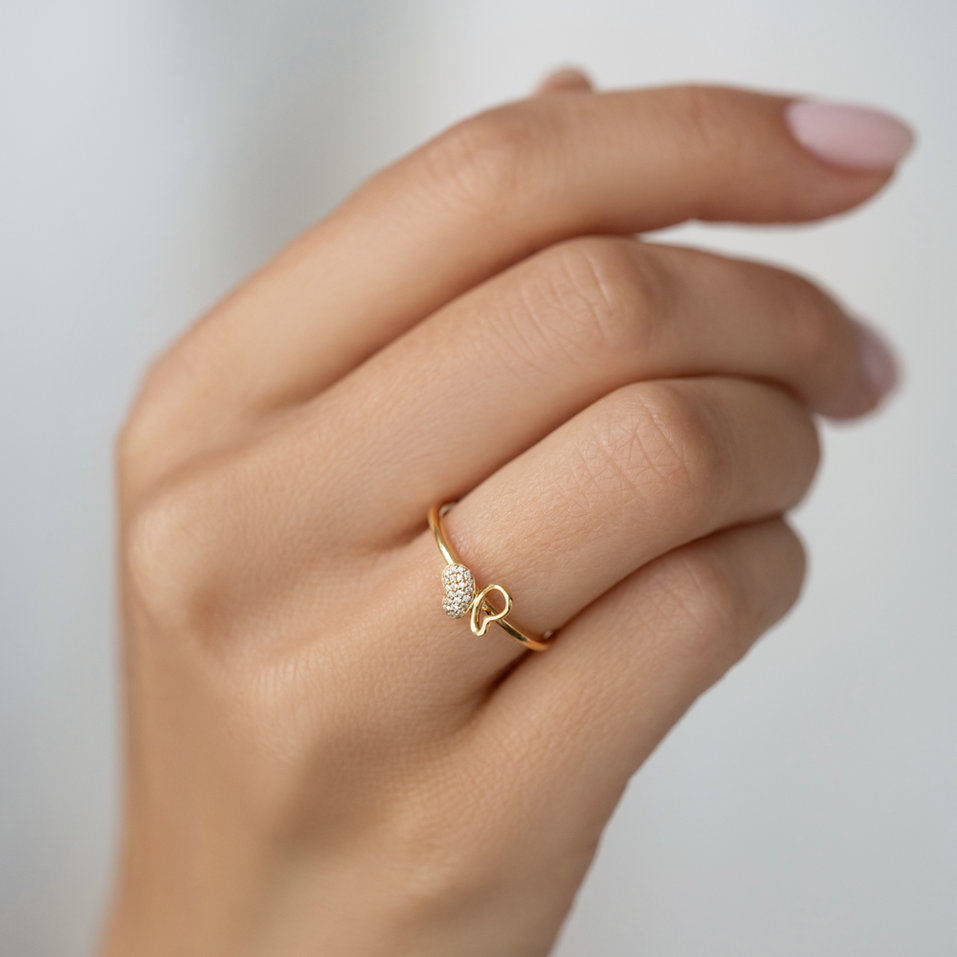 Prsten s diamanty Butterfly