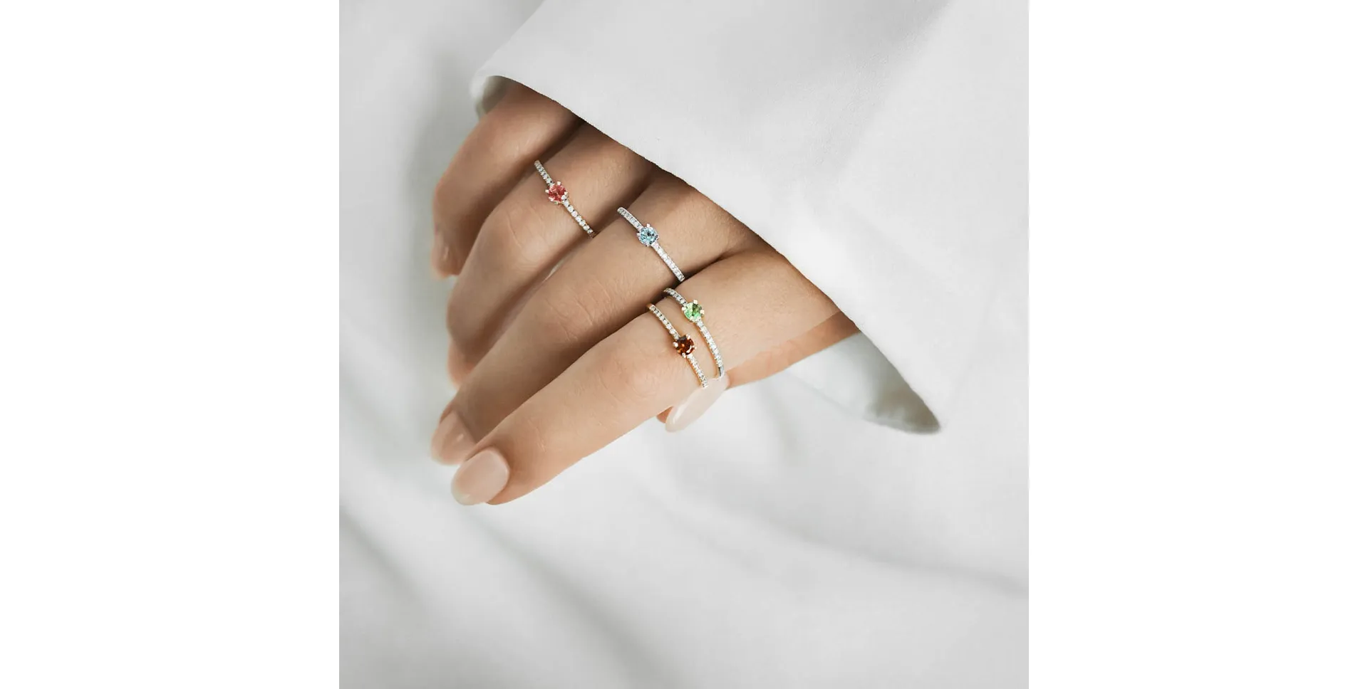 Prsten s topazem a diamanty Gem Simplicity