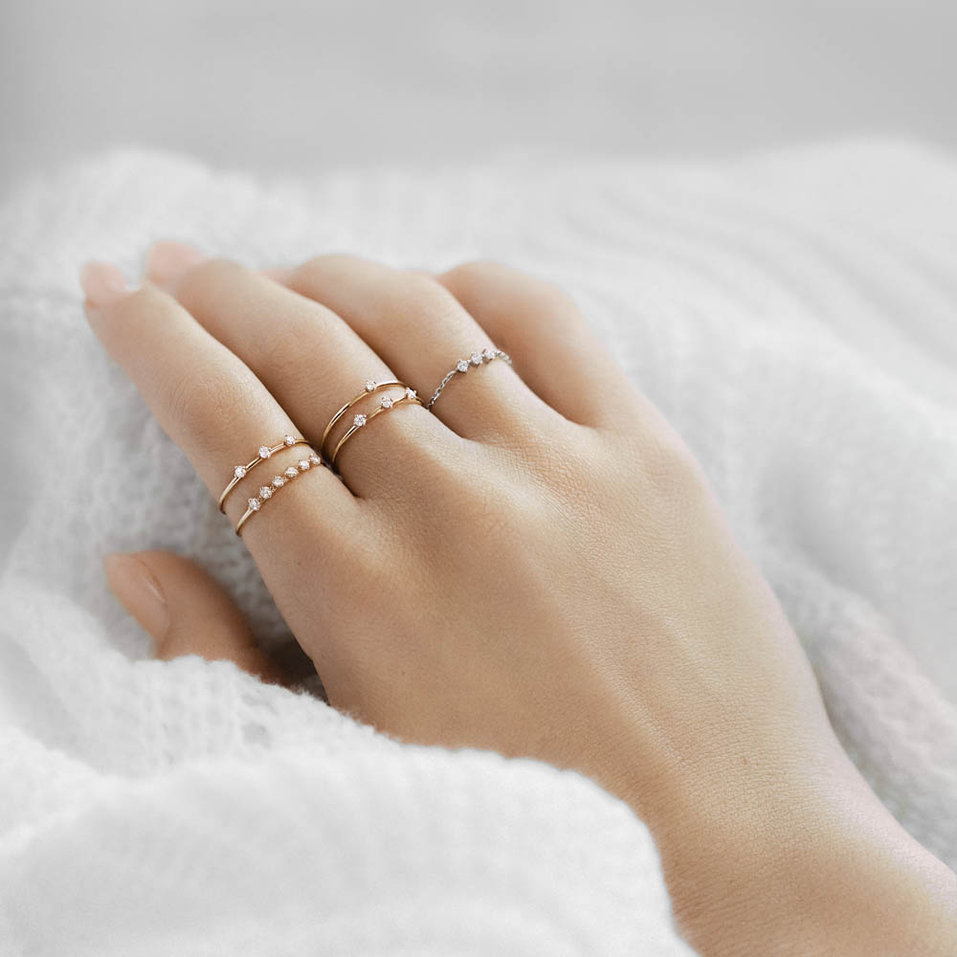 Prsten s diamanty Rhythmic