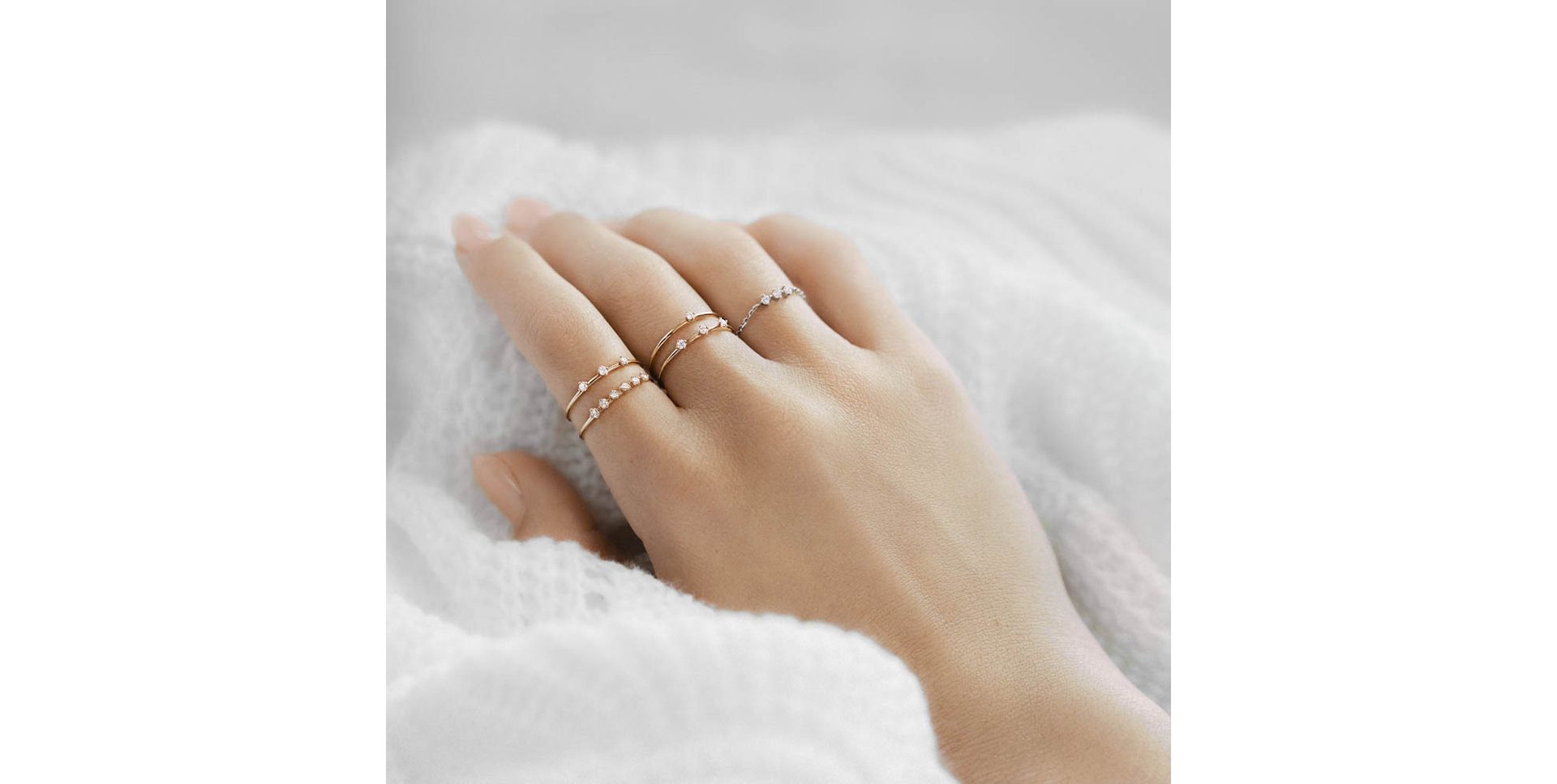 Prsten s diamanty Rhythmic