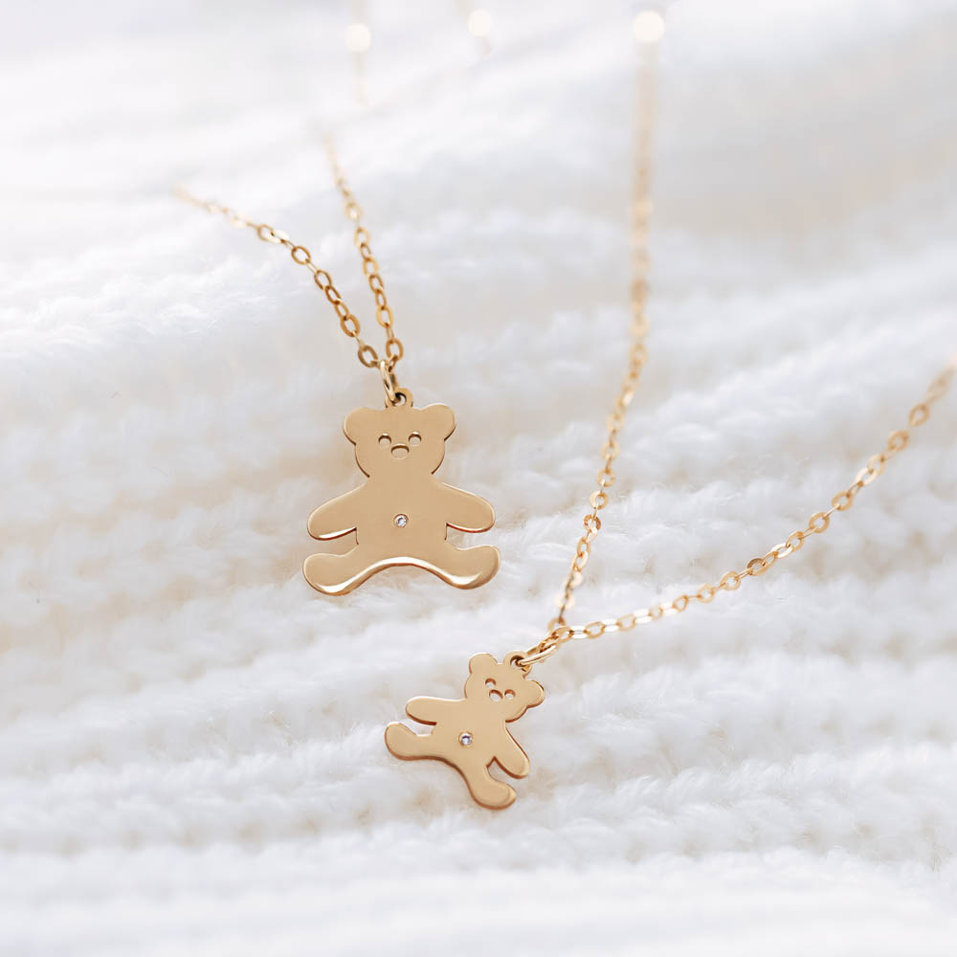 Náhrdelník s diamantem Teddy Bear