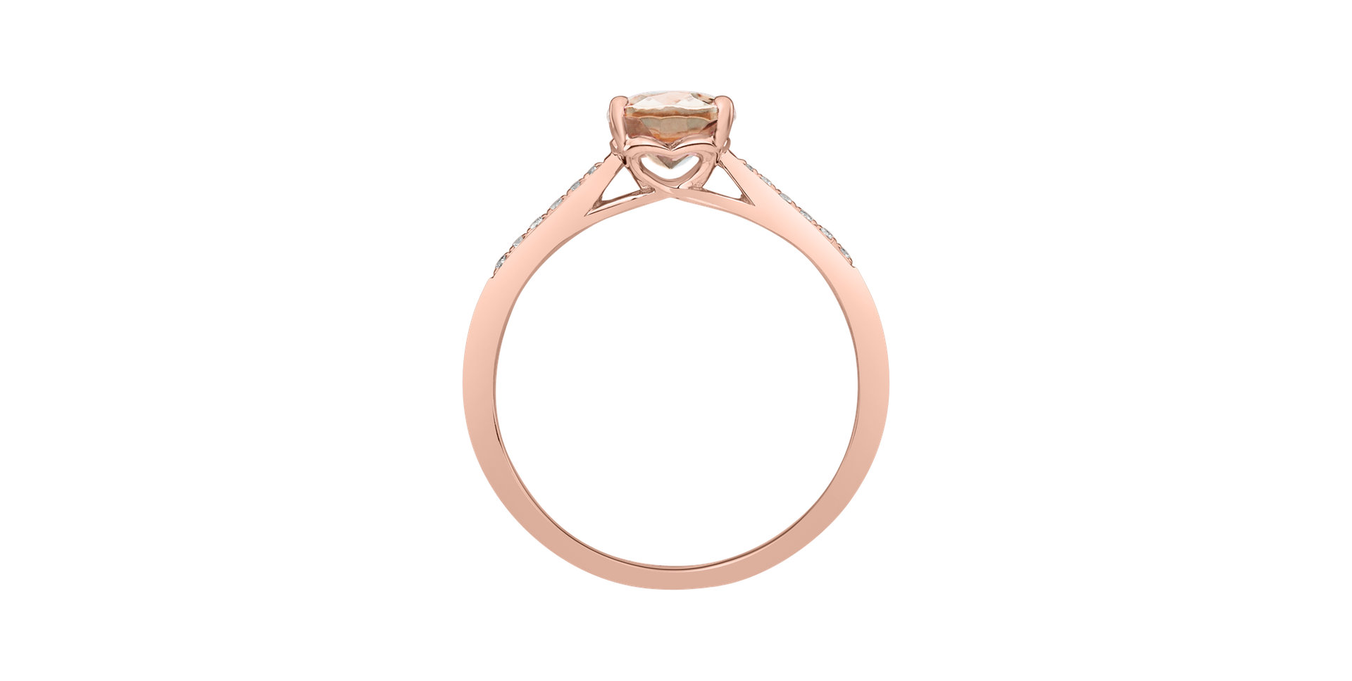 Prsten s diamanty a morganitem Bonbon