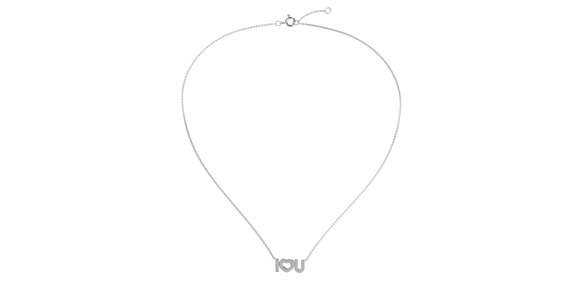 Náhrdelník s diamanty I love you