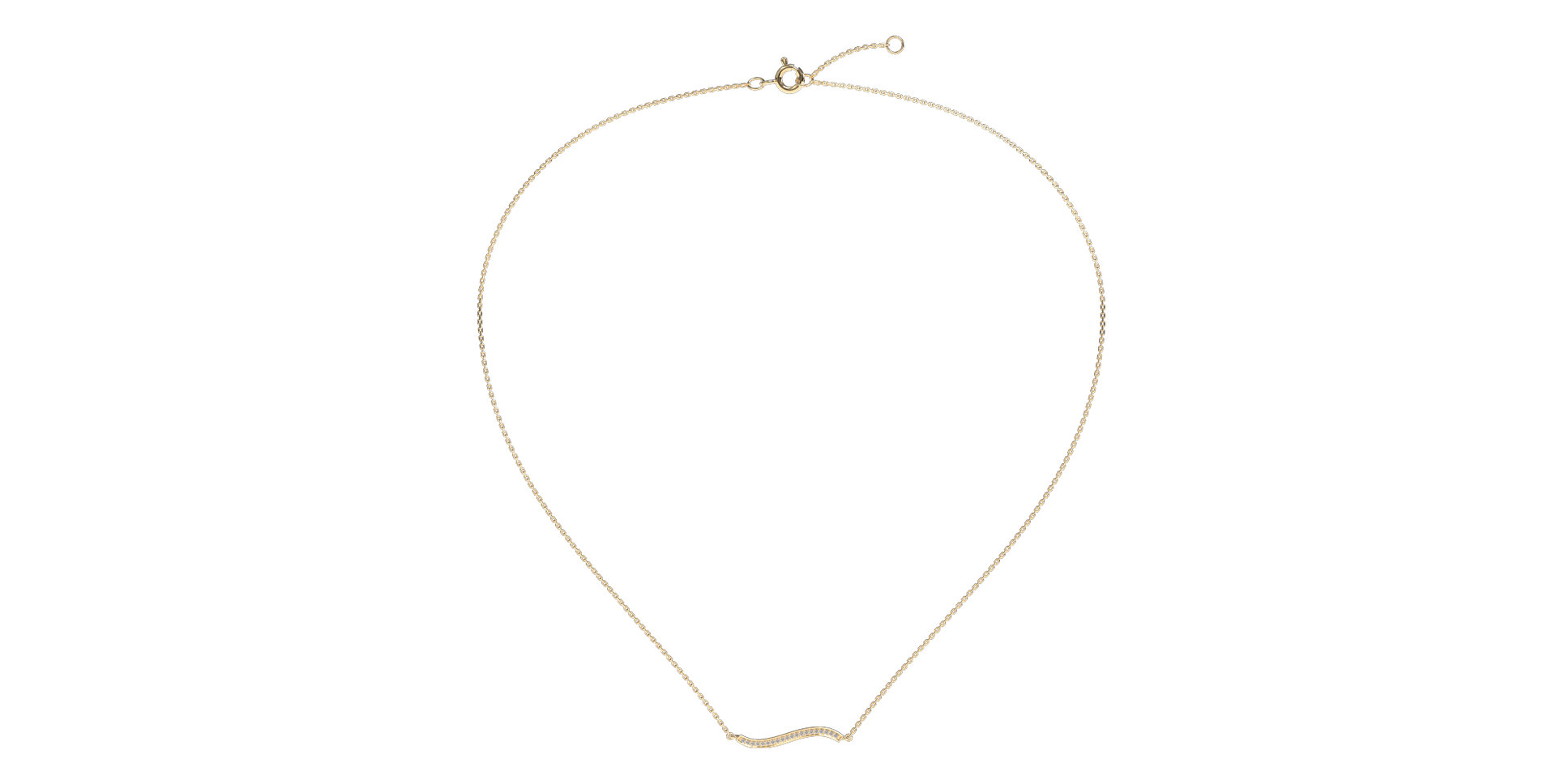 Náhrdelník s diamanty Wave