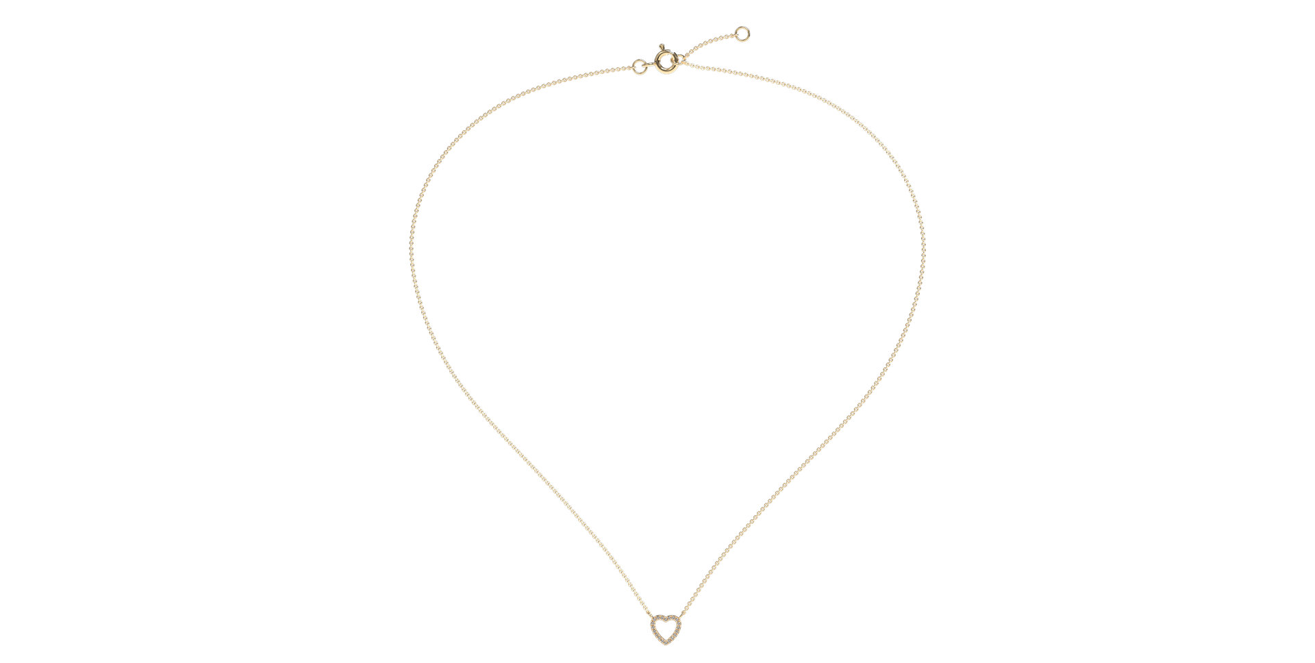 Náhrdelník s diamanty Tender Heart