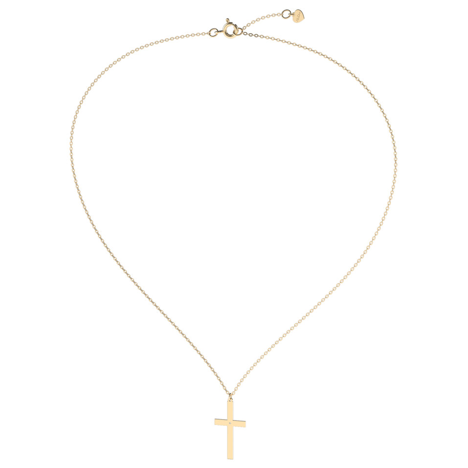Náhrdelník s diamantem Cross