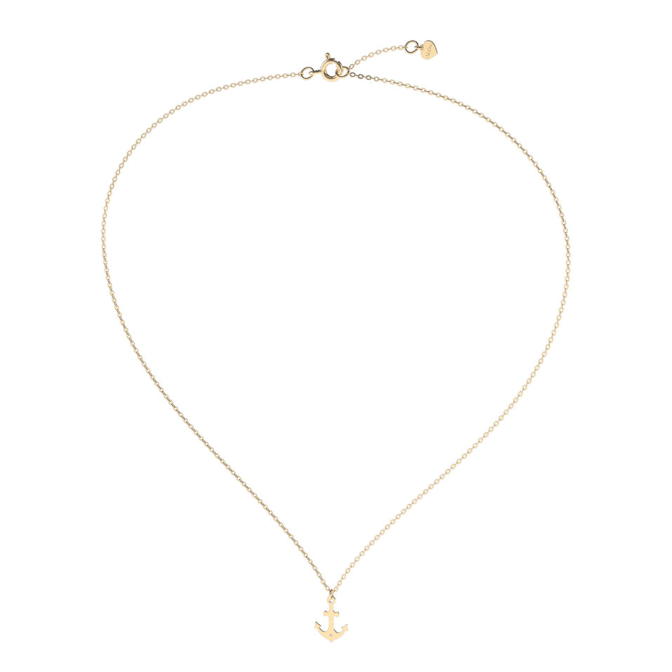 Náhrdelník s diamantem Diamond Anchor