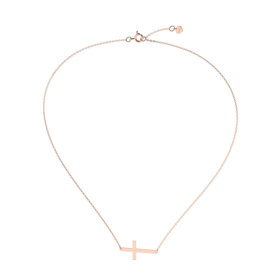 Náhrdelník s diamantem Cross
