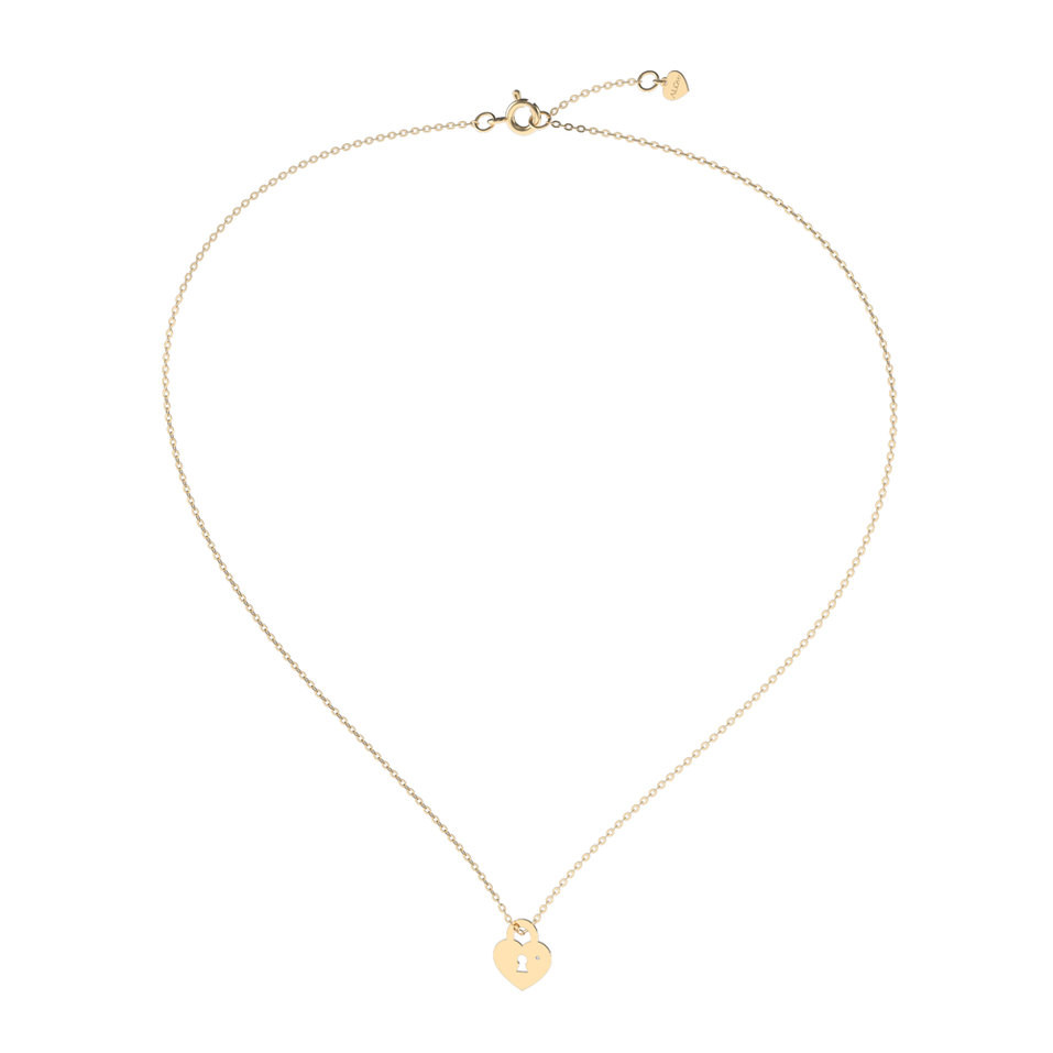 Náhrdelník s diamantem Heart Lock