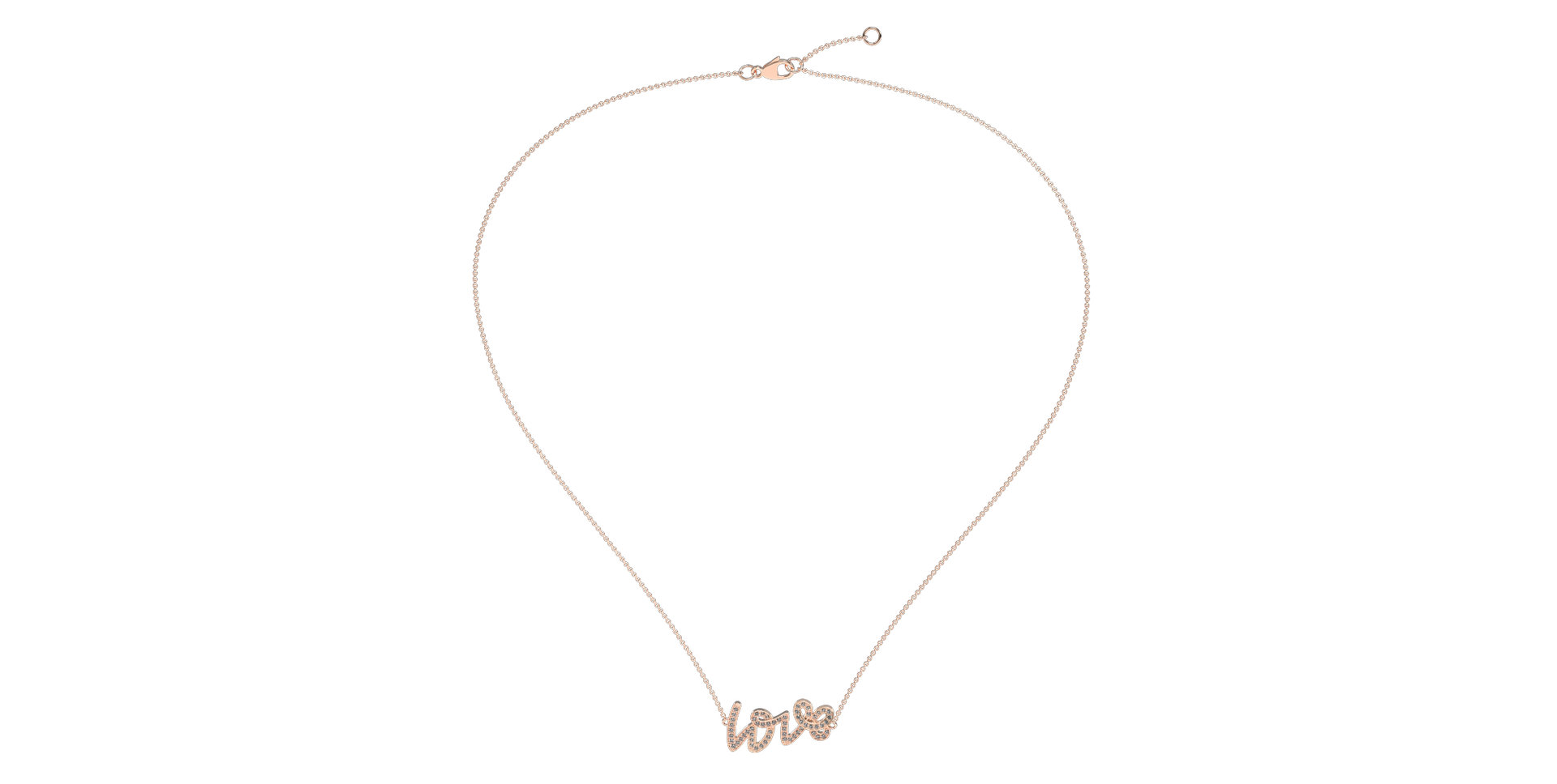 Náhrdelník s diamanty Diamond Love