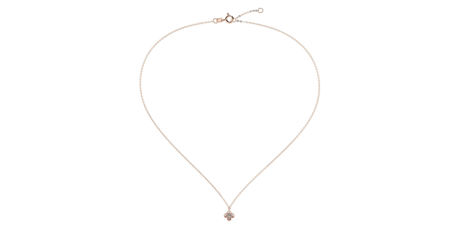 Náhrdelník s diamanty Lucky Clover