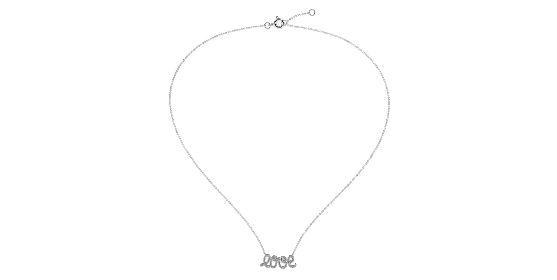 Náhrdelník s diamanty Glittering Love