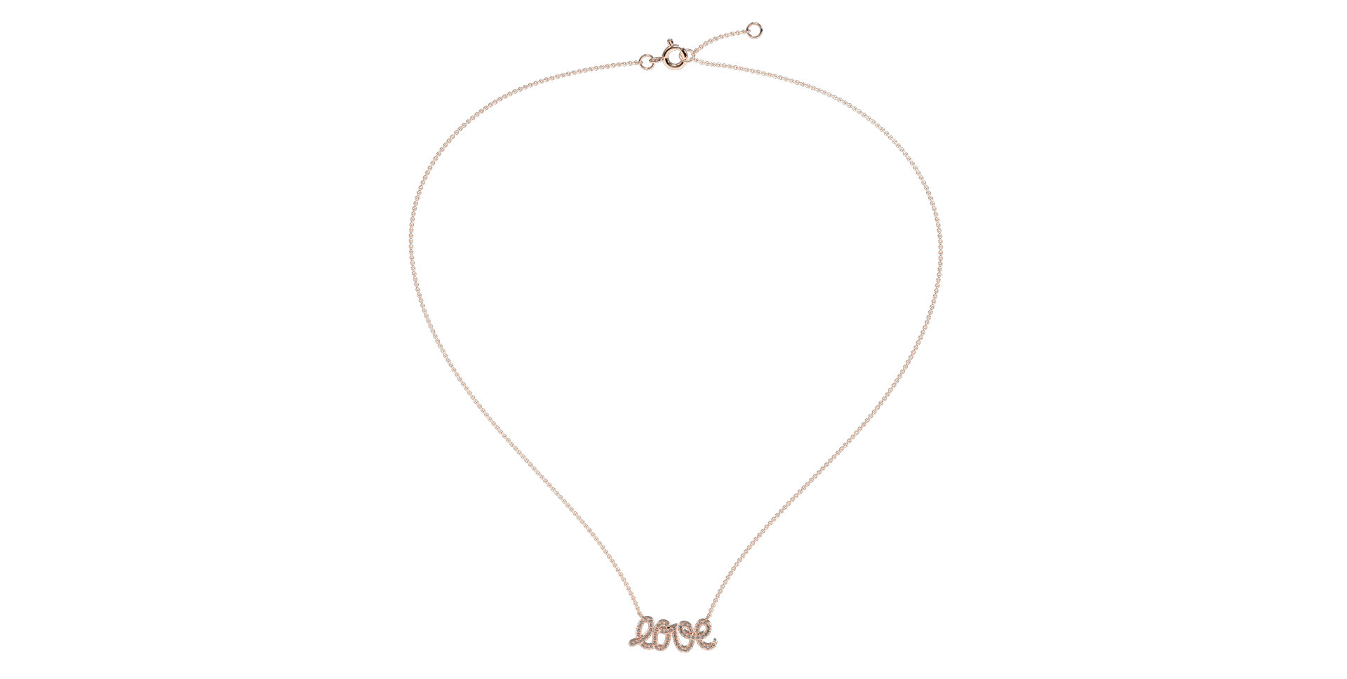 Náhrdelník s diamanty Glittering Love