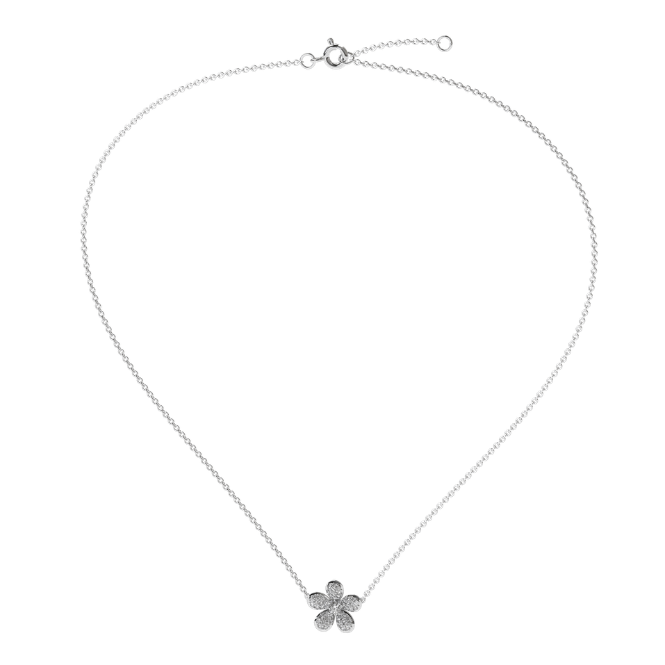 Náhrdelník s diamanty Flower