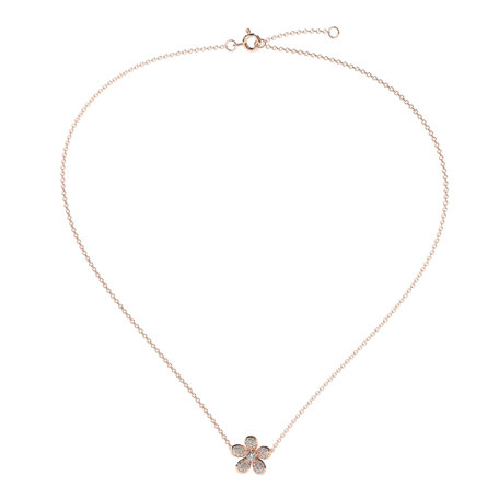 Náhrdelník s diamanty Flower