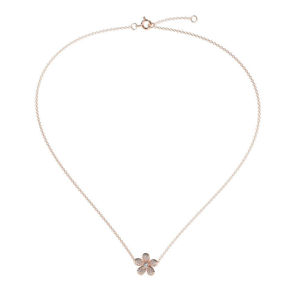 Náhrdelník s diamanty Flower