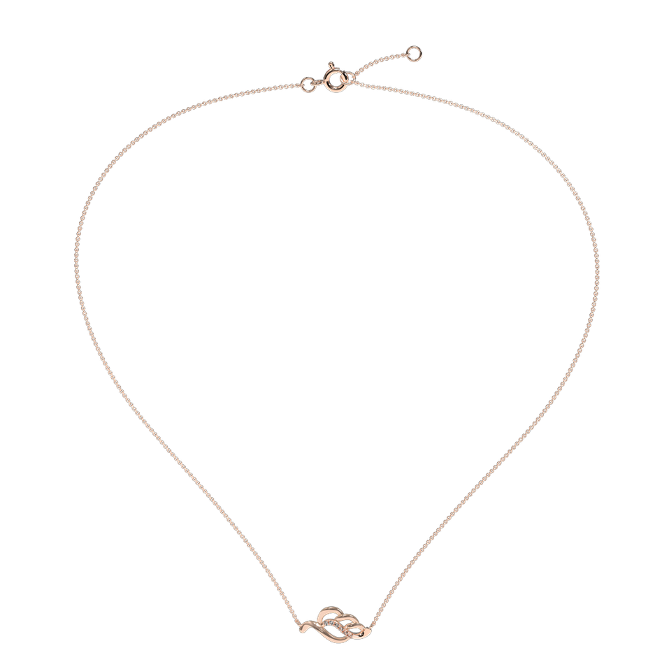 Náhrdelník s diamanty Shimmer Leaf