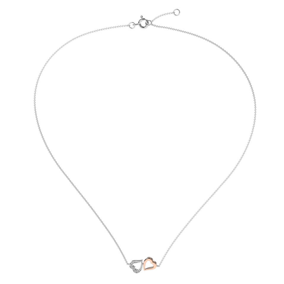 Náhrdelník s diamanty Lovely Heart