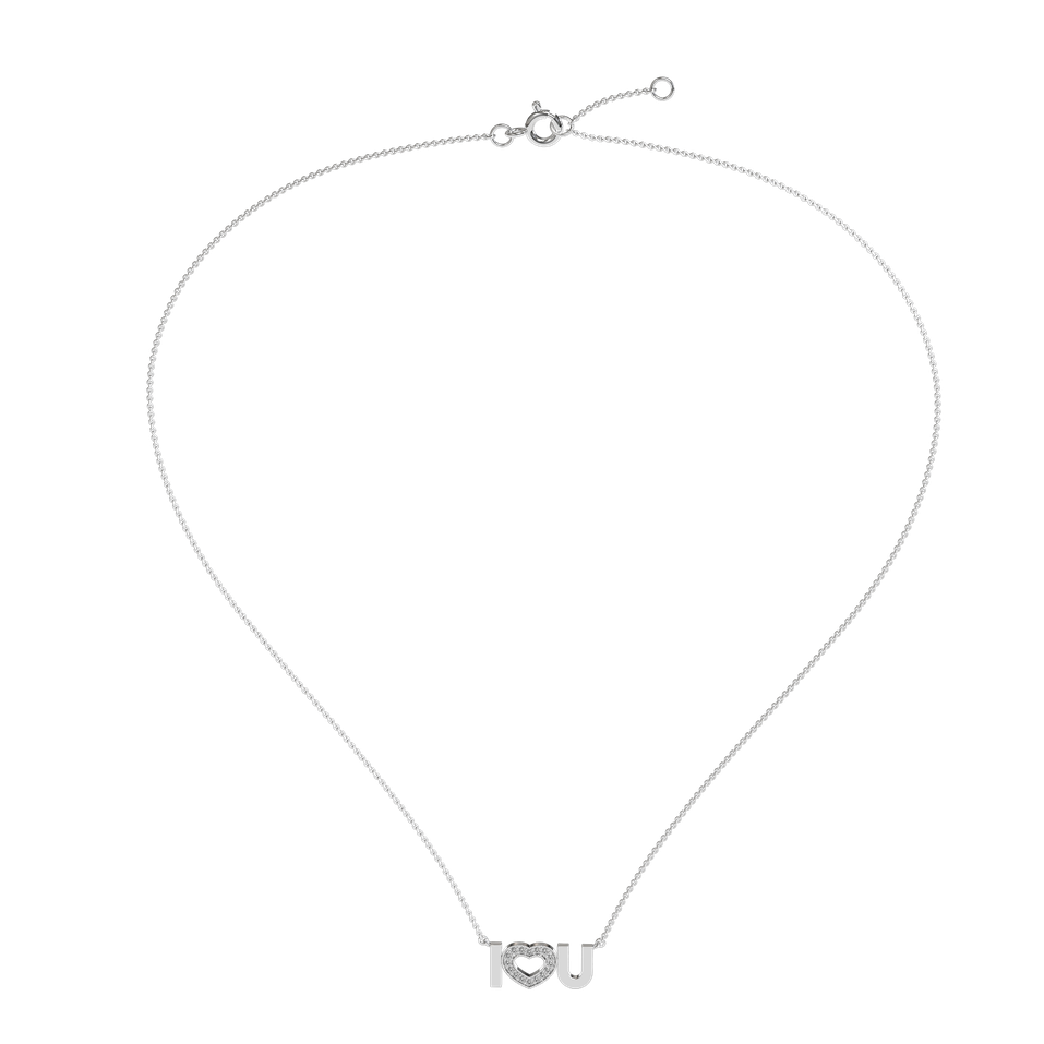 Náhrdelník s diamanty I love You