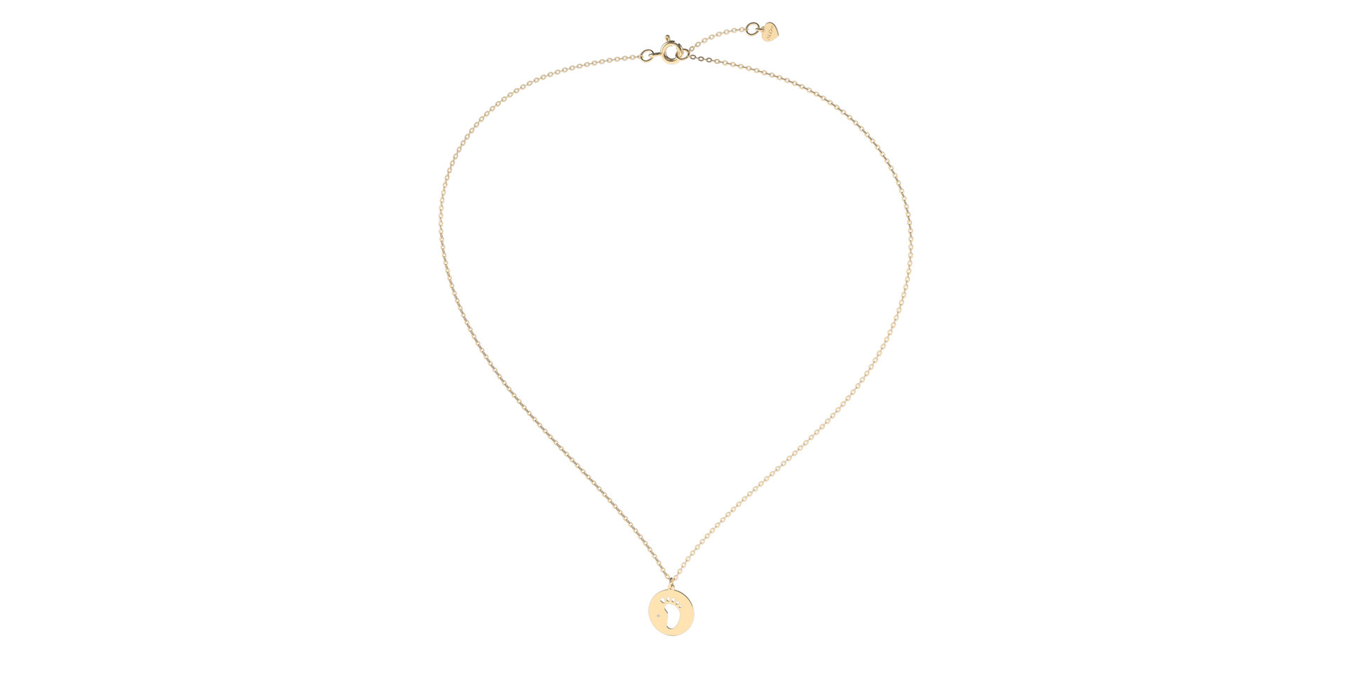 Náhrdelník s diamantem Happy Foot