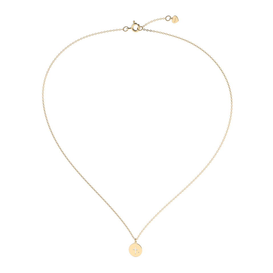 Náhrdelník s diamantem Tiny Cross