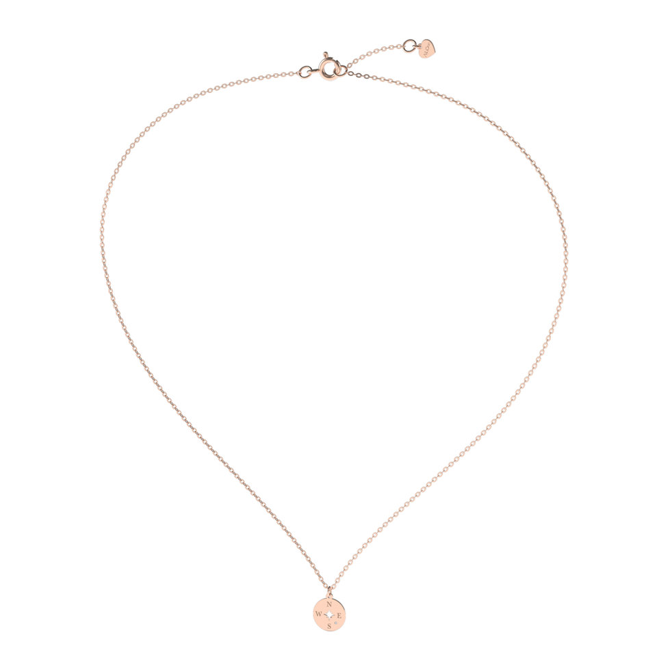 Náhrdelník s diamantem Compass