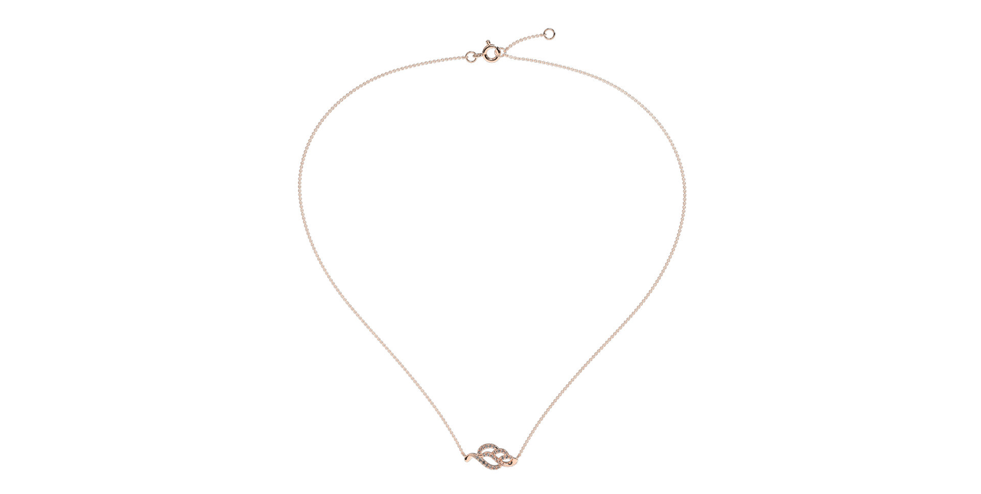 Náhrdelník s diamanty Sparkling Leaf