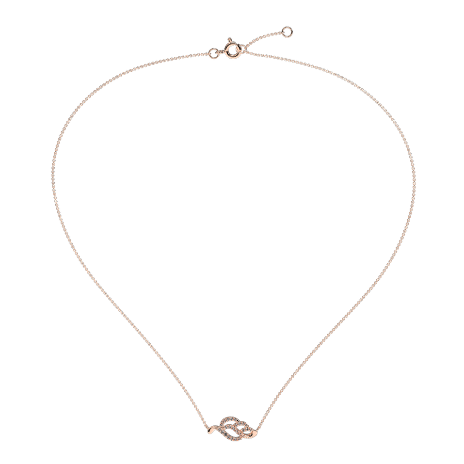 Náhrdelník s diamanty Sparkling Leaf