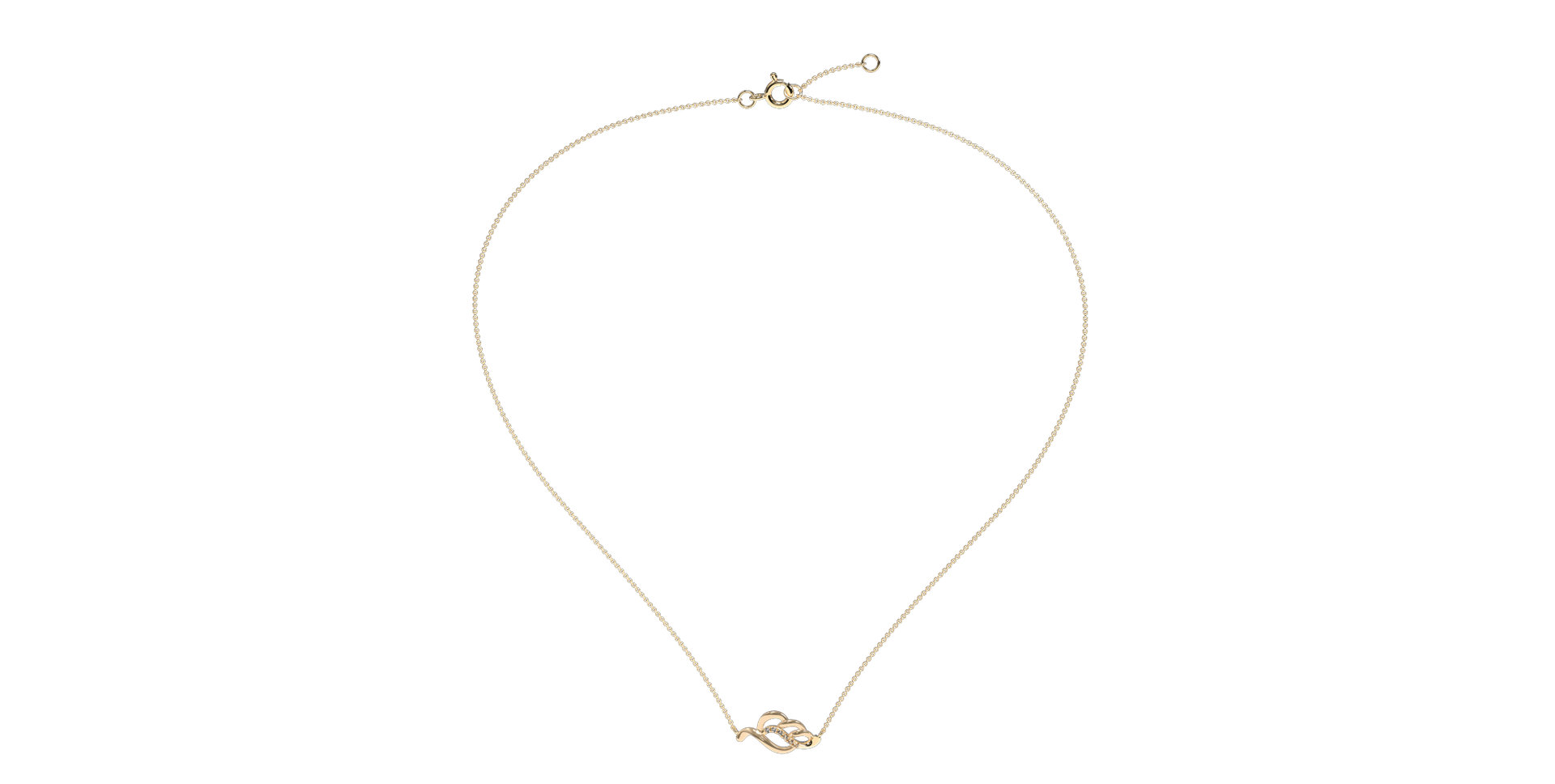 Náhrdelník s diamanty Shimmer Leaf