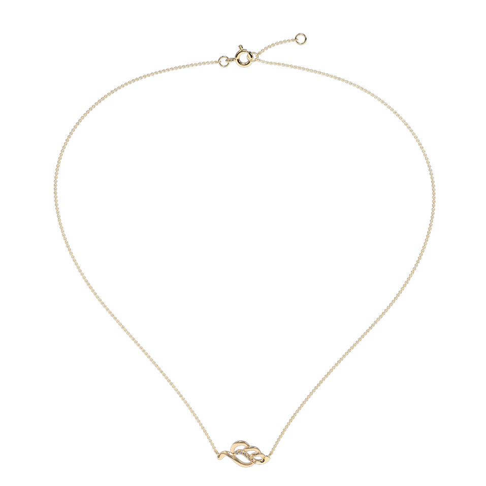 Náhrdelník s diamanty Shimmer Leaf