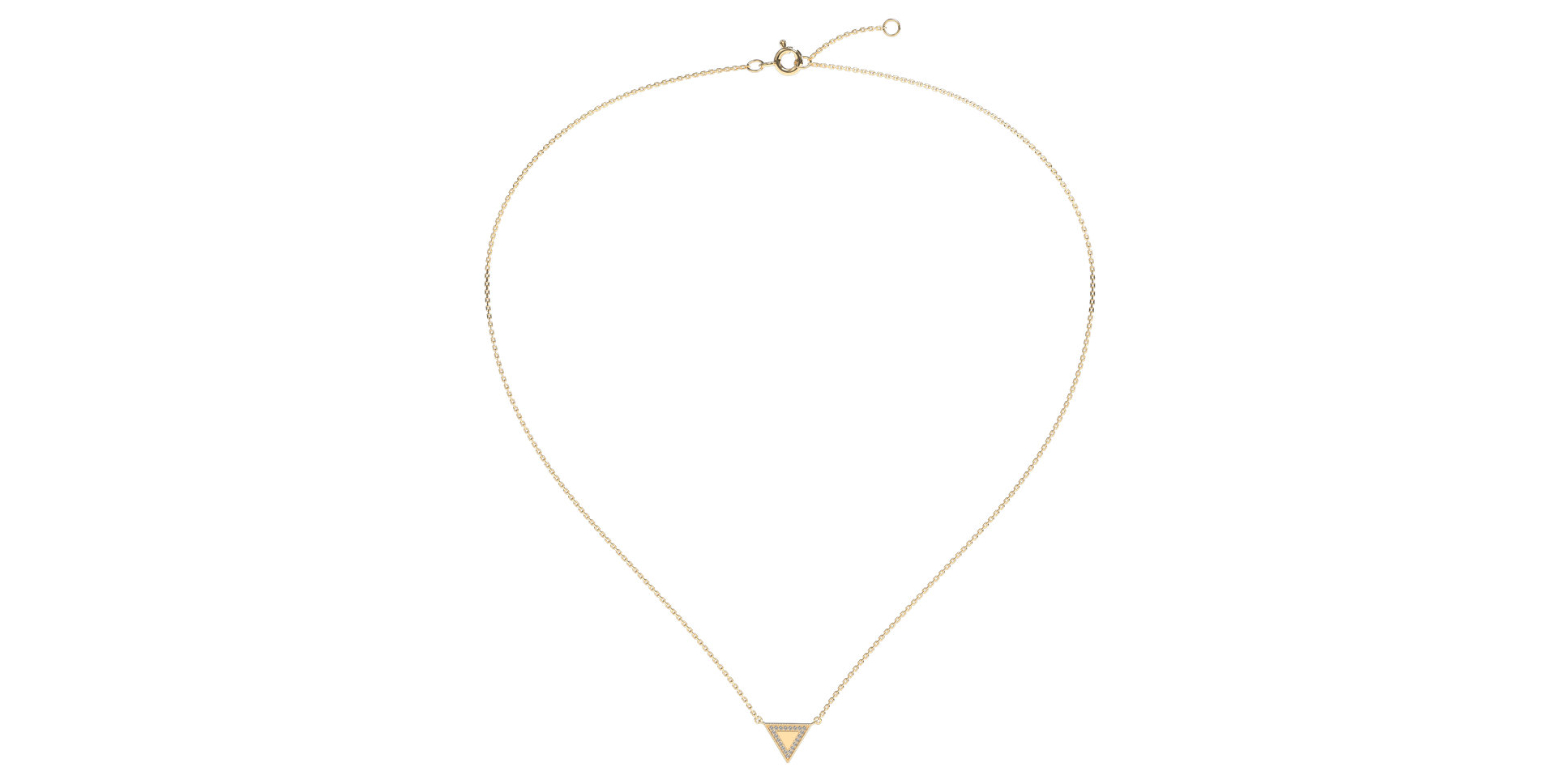 Náhrdelník s diamanty Charming Triangle