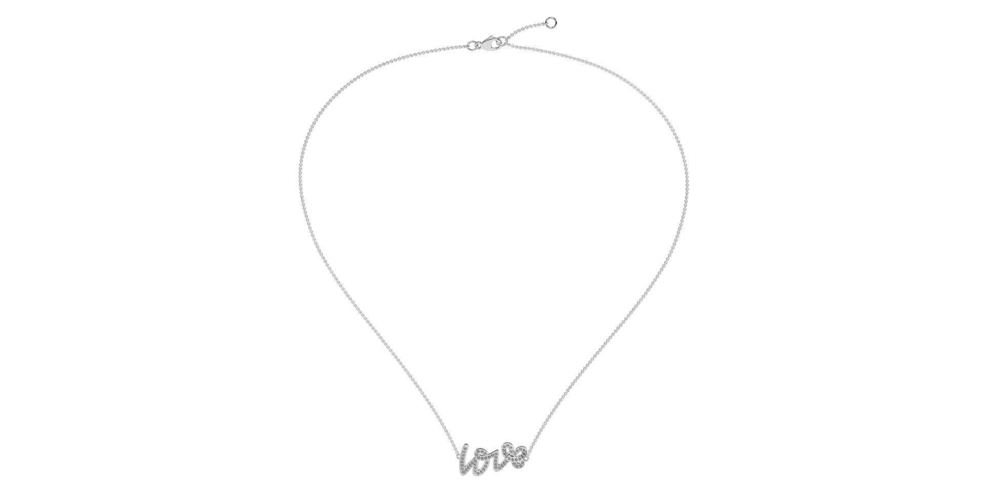 Náhrdelník s diamanty Diamond Love