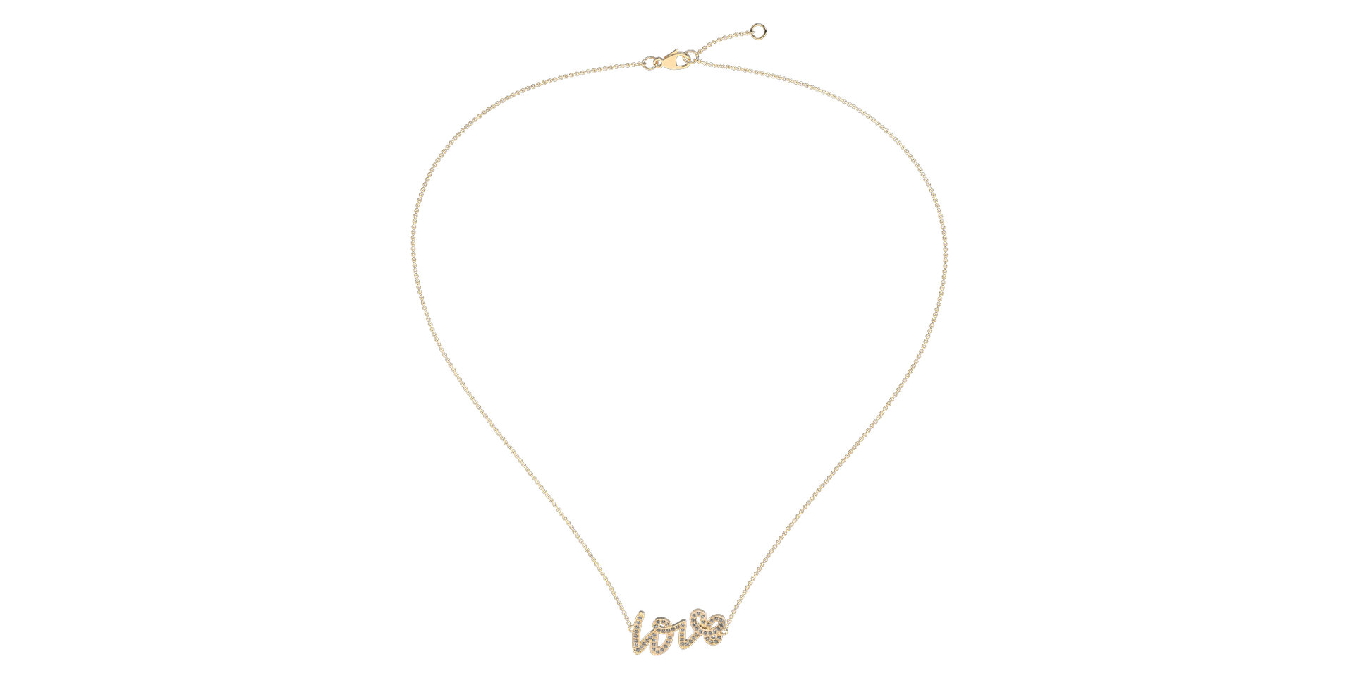 Náhrdelník s diamanty Diamond Love