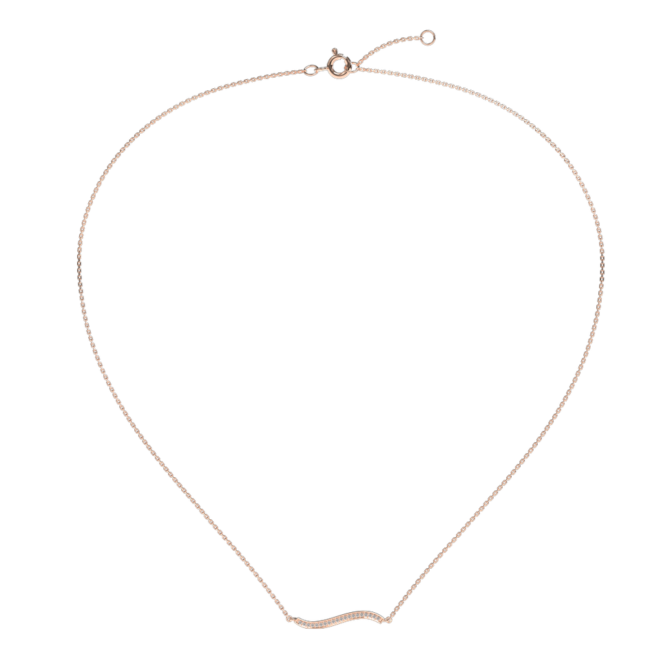 Náhrdelník s diamanty Wave