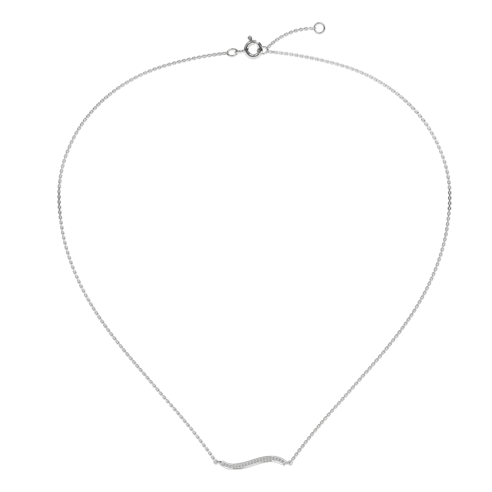 Náhrdelník s diamanty Wave