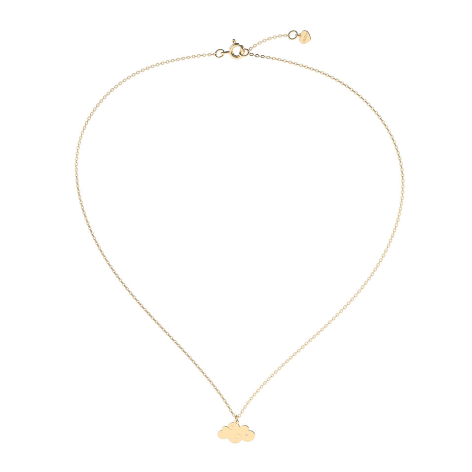 Náhrdelník s diamantem Cloud