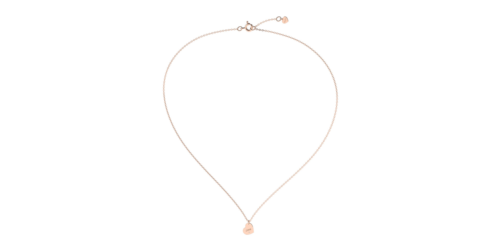 Náhrdelník s diamantem Love