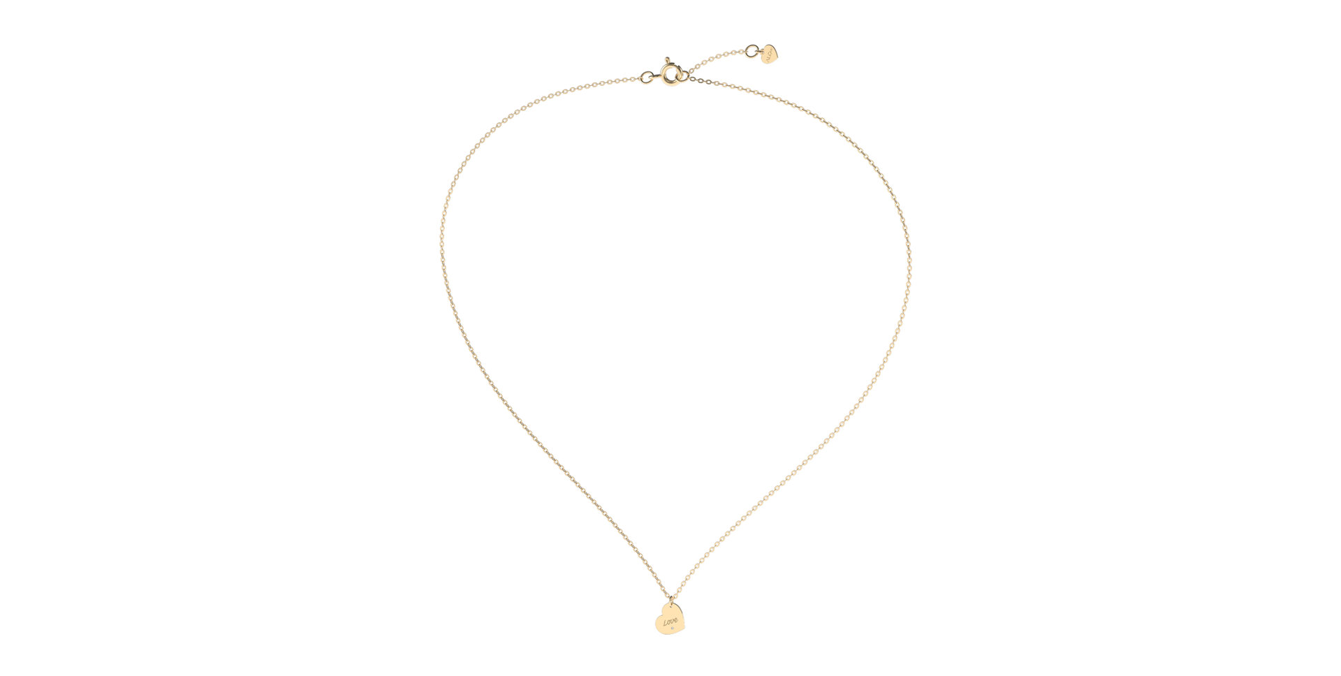 Náhrdelník s diamantem Love