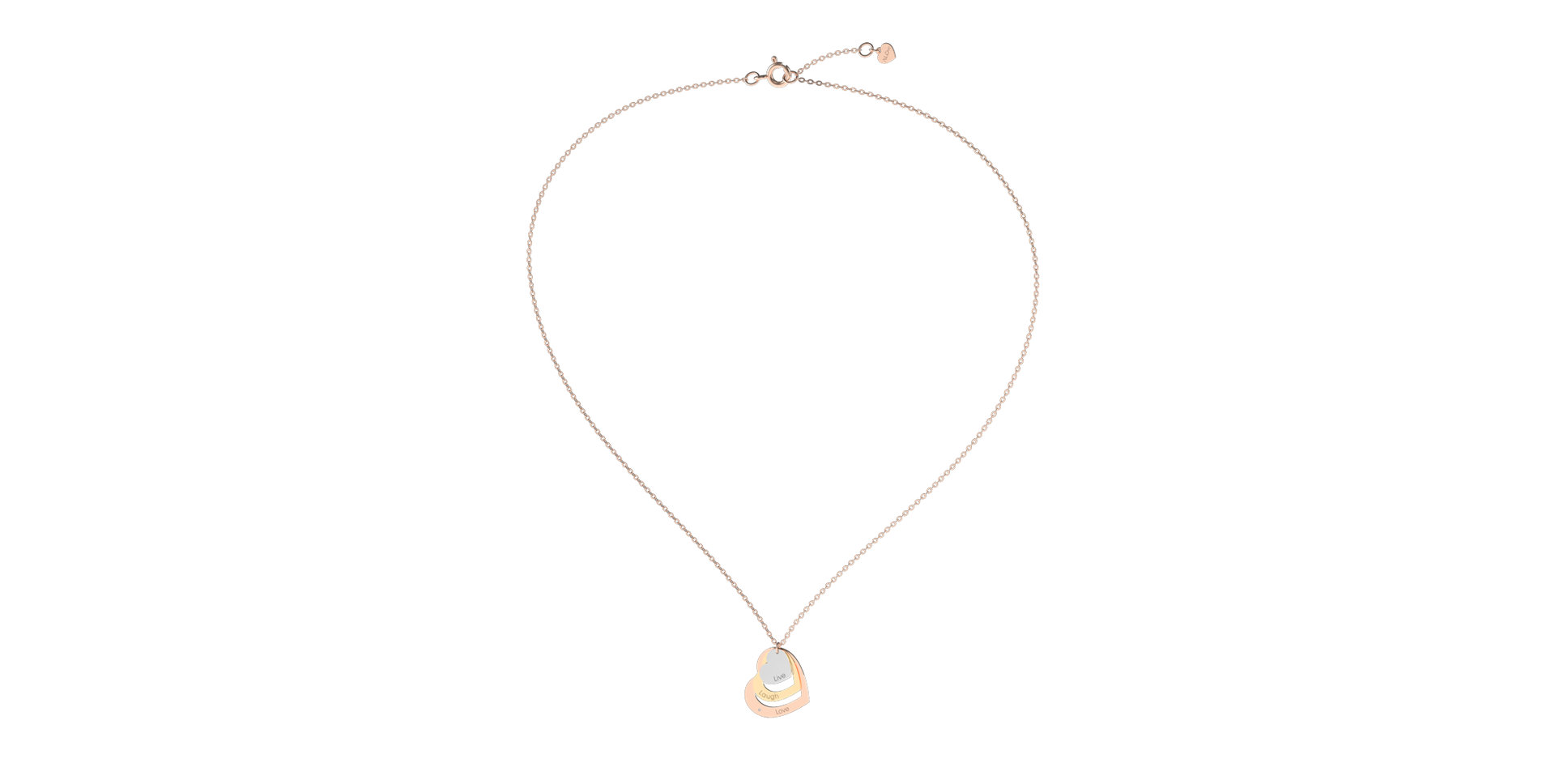 Náhrdelník s diamantem Live Laugh Love