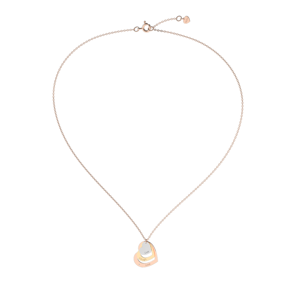 Náhrdelník s diamantem Live Laugh Love