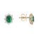 Náušnice s diamanty a smaragdem Princess3