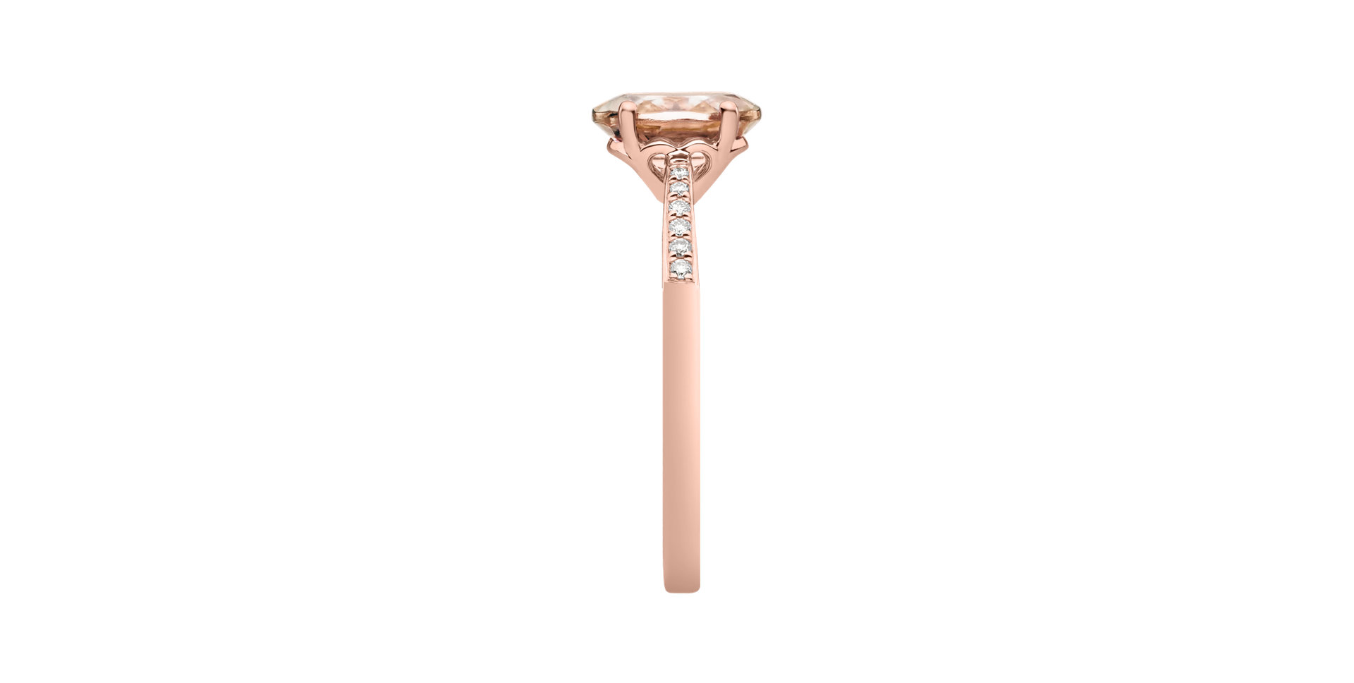 Prsten s diamanty a morganitem Bonbon