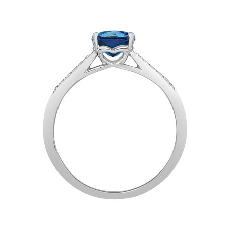 Prsten s diamanty a topazem london Bonbon