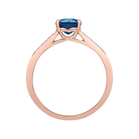 Prsten s diamanty a topazem london Bonbon