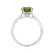 Prsten s diamanty a turmalínem green Bonbon3