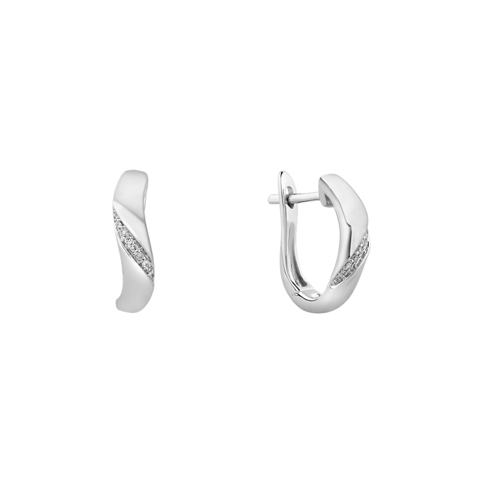 Náušnice s diamanty Moon Ray