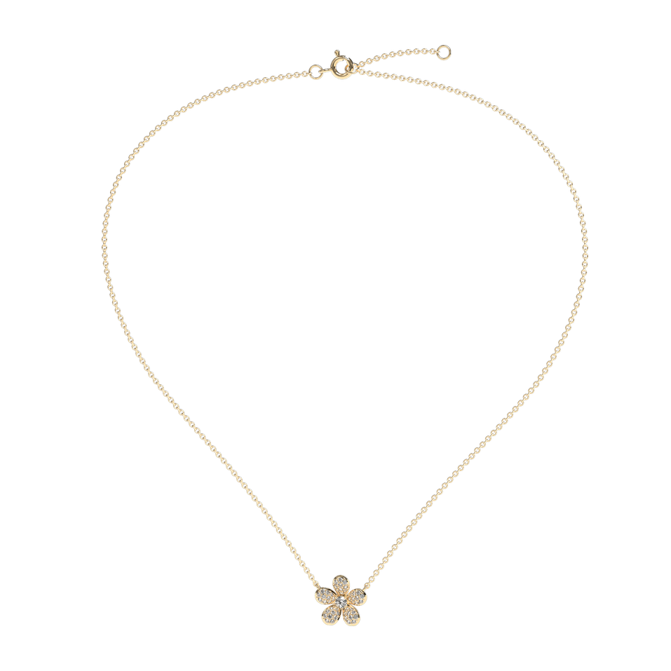 Náhrdelník s diamanty Sparkling Flower