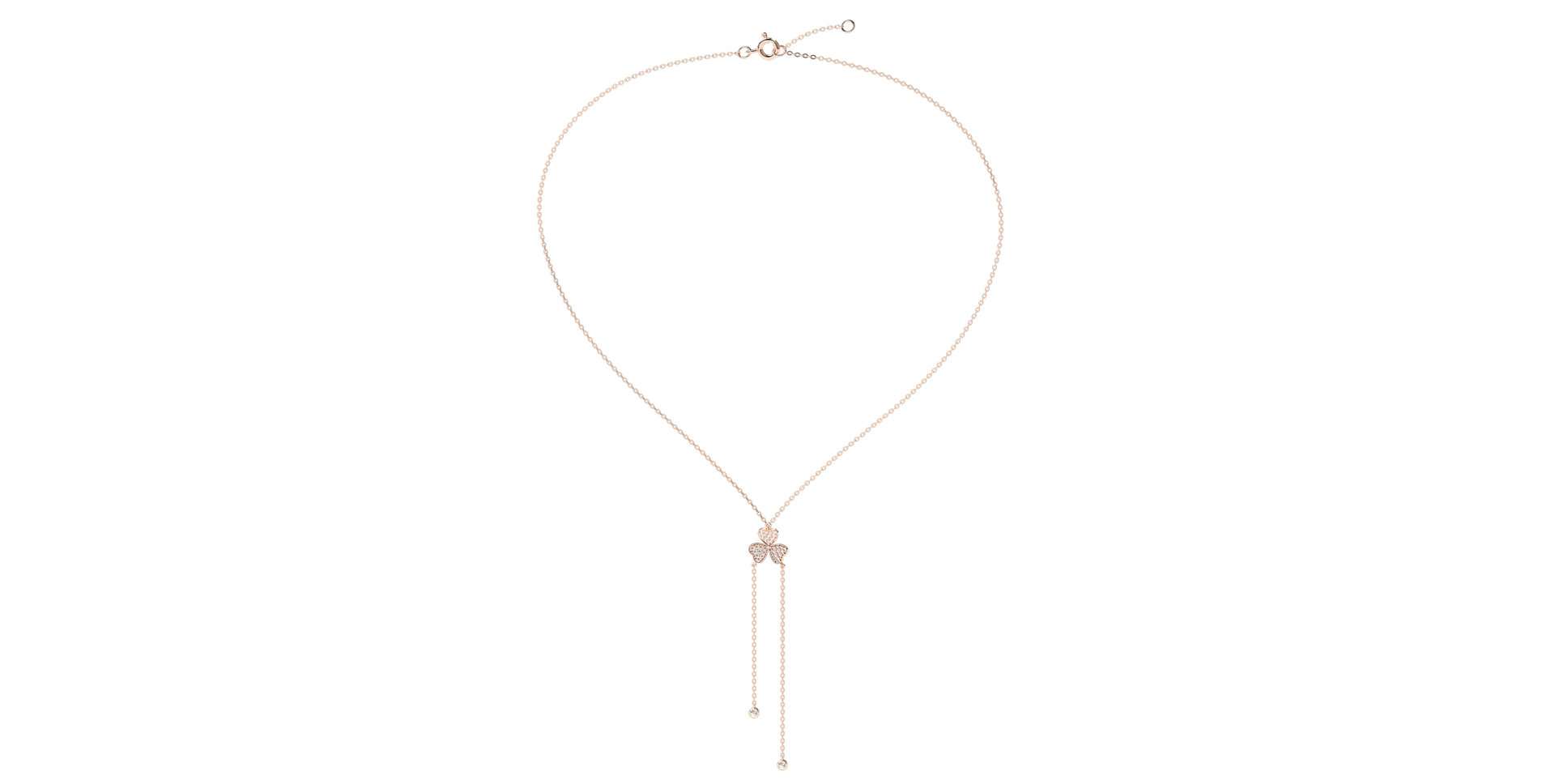 Náhrdelník s diamanty Flower Waterfall