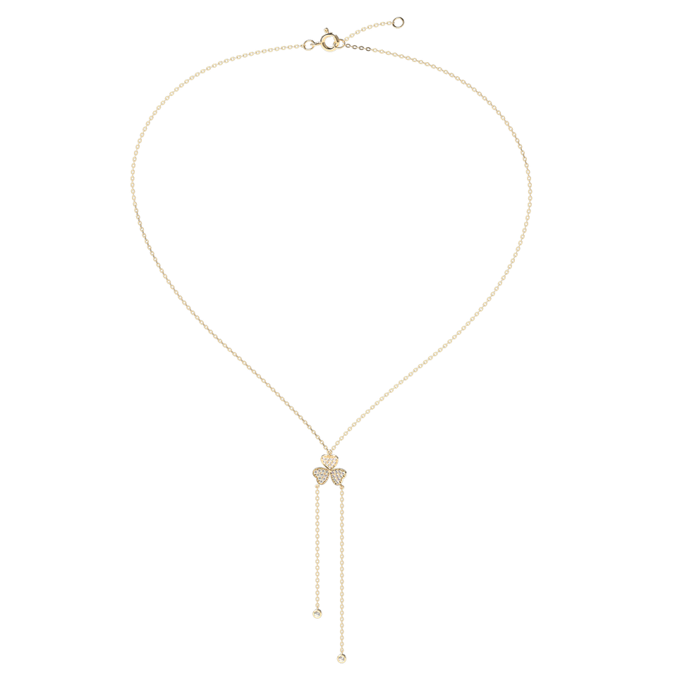 Náhrdelník s diamanty Flower Waterfall